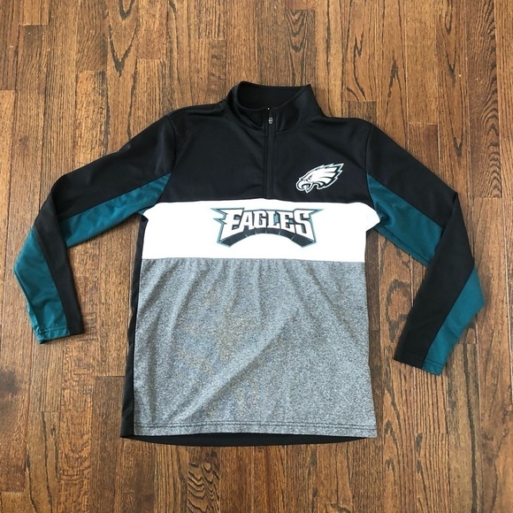 NFL Other - Philadelphia Eagles NFL Team Apparel Boys 18-20 Active 1/4 Zip Pullover - EUC!
